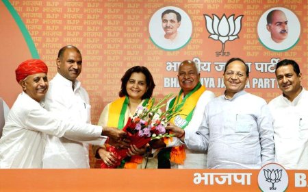 राजस्थान में कांग्रेस को झटका ज्योति मिर्धा भाजपा में शामिल