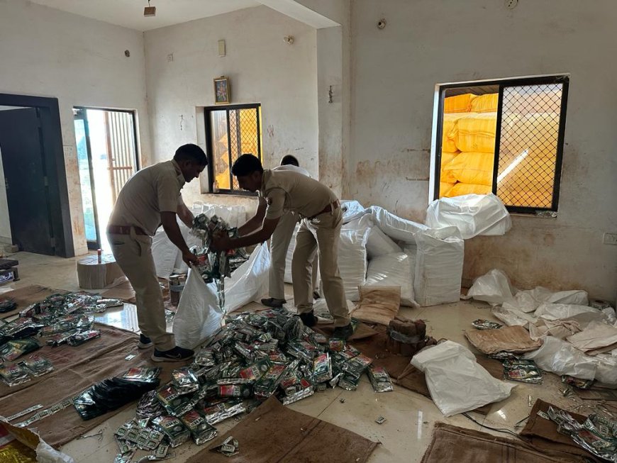 यहां बन रहा था नकली गुटखा एवं पान मसाला, पुलिस छापा, दो पकडे