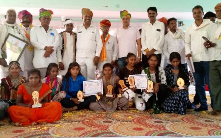 आदिवासी रणापुंजा की जयंती पर  हुआ सम्मान एवं पुरुस्कार वितरण  