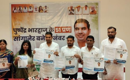  51 प्रण से होगा सांगानेर की हर समस्या का समाधान : भारद्वाज