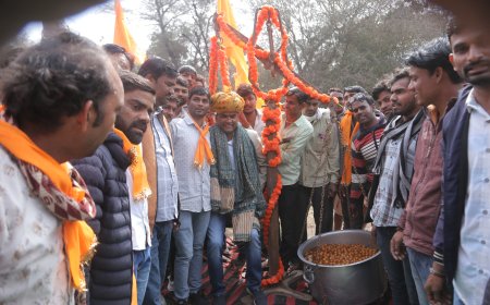 बिछौर व नाल ग्राम में किया   विधायक आक्या का स्वागत