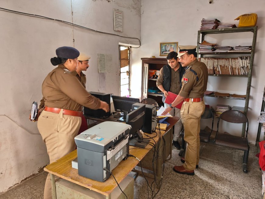 पुलिस अधीक्षक ने किया डूंगला थाने का निरीक्षण