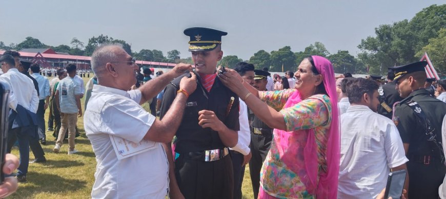 शहीद मेजर नटवर सिंह  शक्तावत (सेना मेडल) के सुपुत्र त्रिभुवन सिंह शक्तावत बने लेफ्टिनेंट  