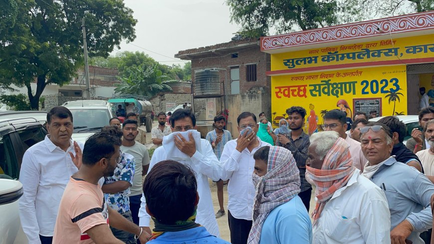 कासोद में सीवरेज प्लांट से हुई गैस रिसाव की आंजना एवं कृपलानी ने ली जानकारी