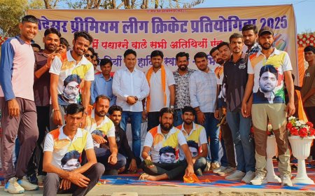 तीन दिवसीय भदेसर प्रीमियर लीग टूर्नामेंट का हुआ आगाज