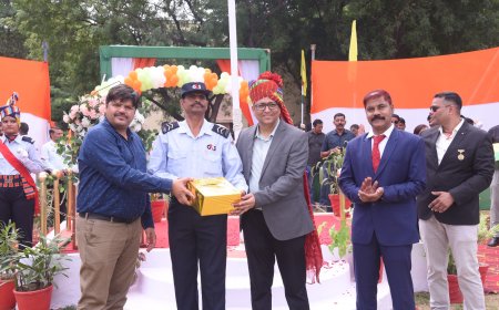 चन्देरिया लेड जिंक स्मेल्टर के जिंक नगर में 79वां स्वतंत्रता दिवस हर्षोल्लास से मनाया गया