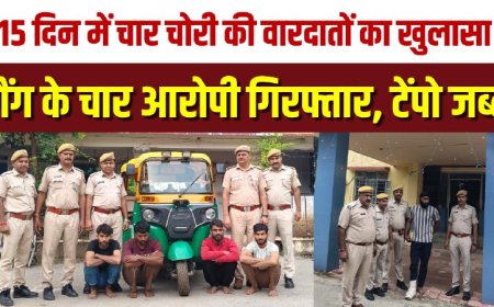 चित्तौड़गढ़ कोतवाली पुलिस की बड़ी कार्रवाई 15 दिन में खोली चोरी की चार वारदात