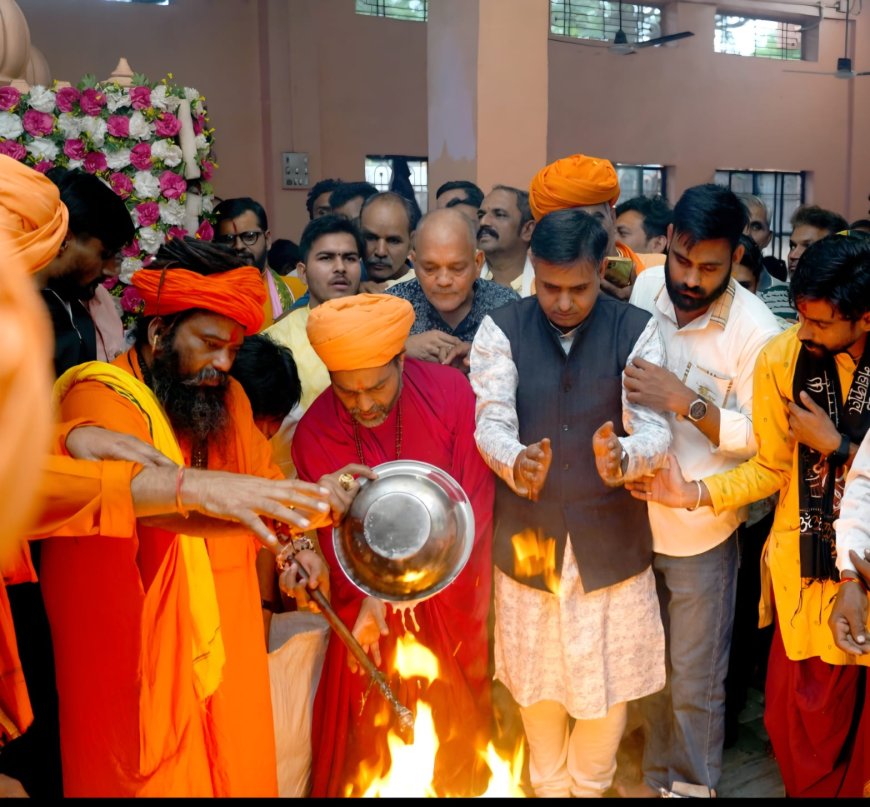 भदेसर में 21 करोड़ की लागत से बनने वाले भैरुनाथ मंदिर का भूमि पूजन, शिला स्थापना व पूर्णाहुति संपन्न