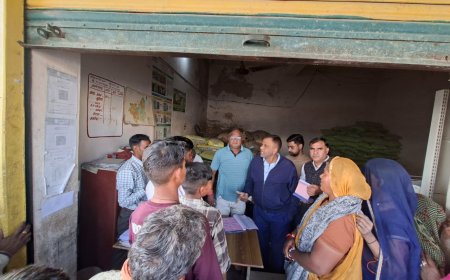 जीएसएस सेती में यूरिया खाद वितरण का निरीक्षण