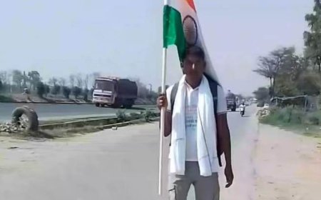 दिल्ली तक पैदल जयपाल की सातवीं तिरंगा यात्रा 5 को