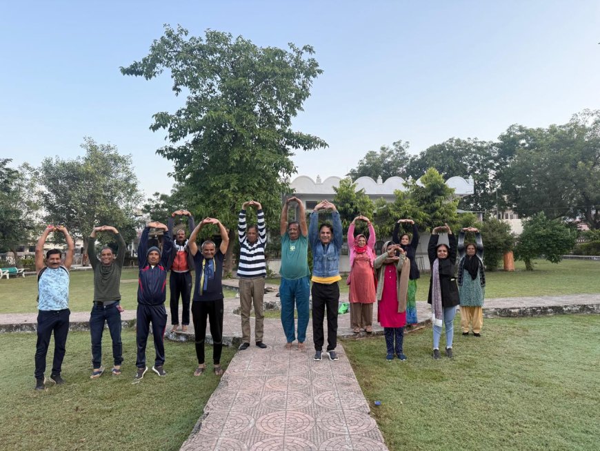 भारत विकास परिषद द्वारा संचालित नियमित योग कक्षा—स्वास्थ्य एवं ऊर्जा से भरपूर सुबह की शुरुआत