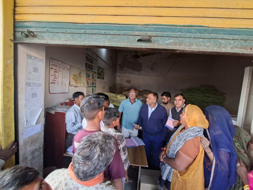 जीएसएस सेती में यूरिया खाद वितरण का निरीक्षण