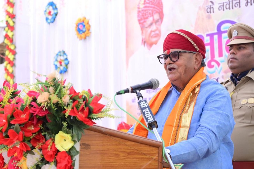 गुलाबचन्द कटारिया ने  किया भक्ति-शिरोमणि बालाजी मंदिर का भूमि पूजन