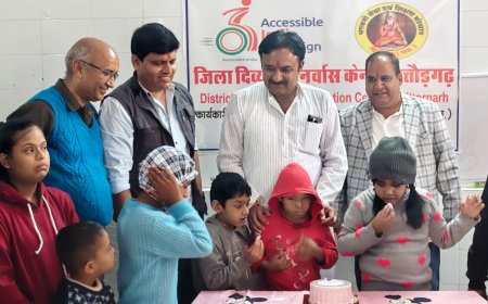 दिव्यांग बच्चों के साथ मनाया मुख्यमंत्री भजनलाल शर्मा का जन्मदिवस