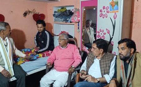 पूर्व राज्यमंत्री सुरेंद्रसिंह जाड़ावत ने घायल सूरज माली से की मुलाकात, शीघ्र स्वास्थ्य लाभ की कामना