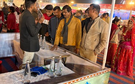 राष्ट्रीय स्वदेशी महोत्सव, चित्तौड़गढ़ में ‘नीर अमृत’ की अनूठी पहल — भारत में पहली बार सामुदायिक मेले में कांच की बोतलों से पानी व्यवस्था