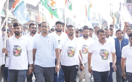 अरावली संरक्षण हेतु निंबाहेड़ा युवा कांग्रेस–NSUI की “अरावली बचाओ पदयात्रा”