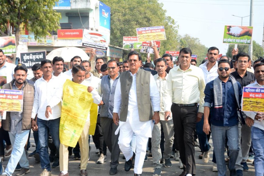 आंजना के नेतृत्व में कांग्रेसजनों ने दी किसानों की पीड़ा को आवाज़