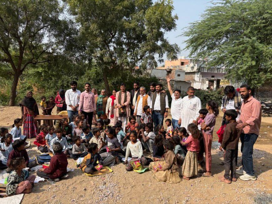 गो सेवा कर दिव्यांग बालकों व सेवा बस्ती में मनाया नाहटा का जन्मदिन