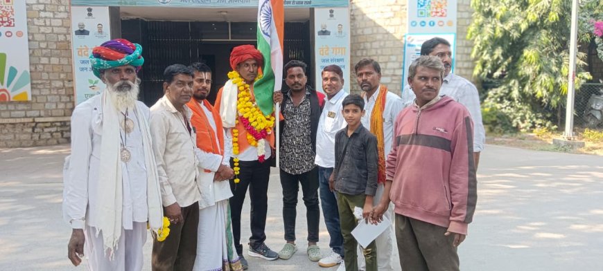 जयपाल की पैदल तिरंगा यात्रा प्रारंभ