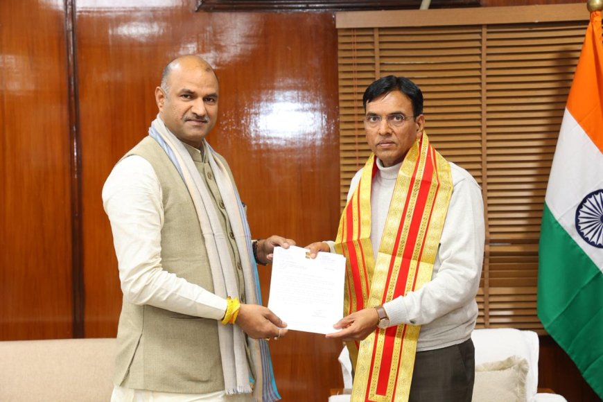 चित्तौड़गढ़ सांसद सी.पी. जोशी ने केंद्रीय मंत्रियों शिवराज सिंह चौहान व मनसुख भाई मांडविया से की भेंट