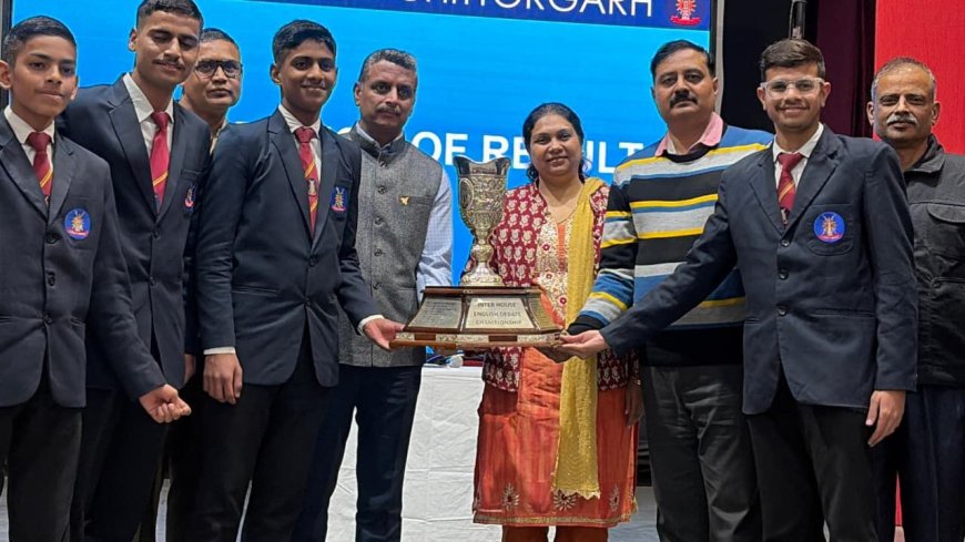 सैनिक स्कूल चित्तौड़गढ़ में अंतर सदनीय अंग्रेजी वाद-विवाद प्रतियोगिता का आयोजन