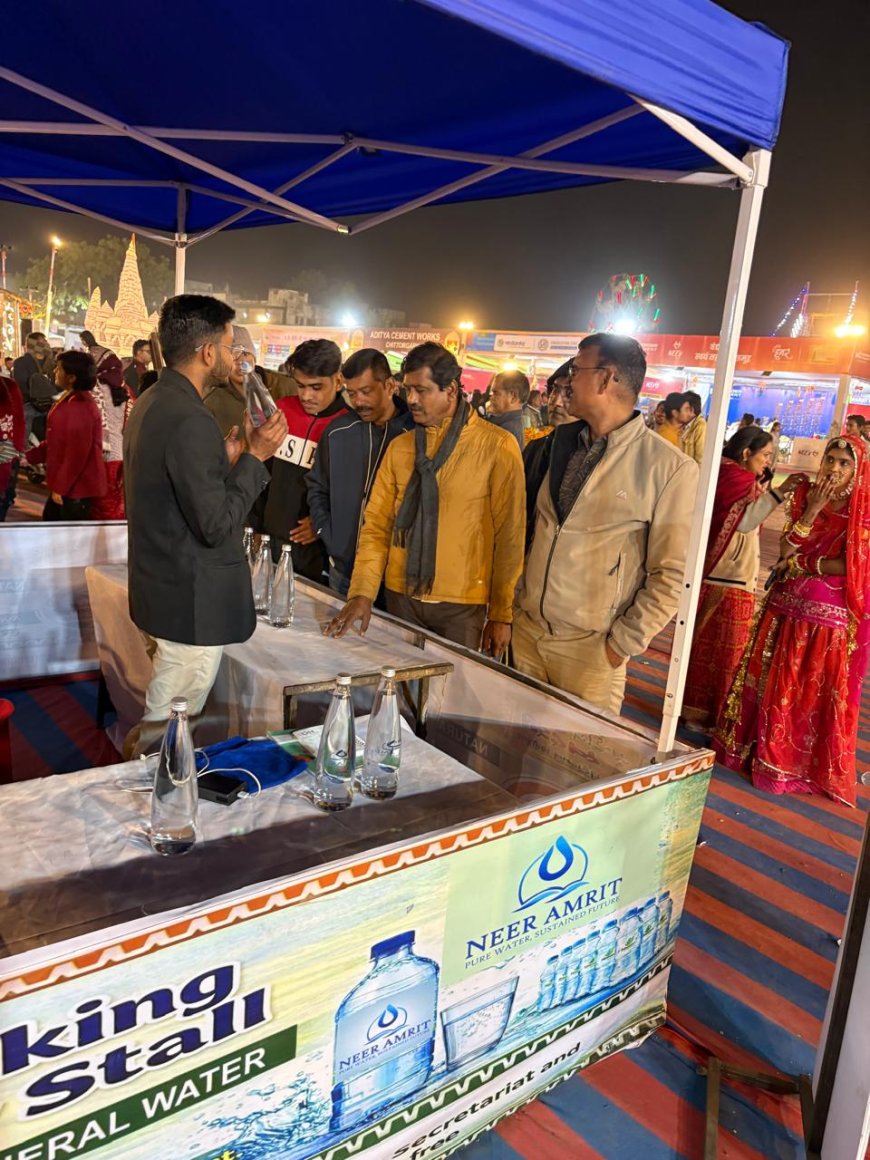 राष्ट्रीय स्वदेशी महोत्सव, चित्तौड़गढ़ में ‘नीर अमृत’ की अनूठी पहल — भारत में पहली बार सामुदायिक मेले में कांच की बोतलों से पानी व्यवस्था