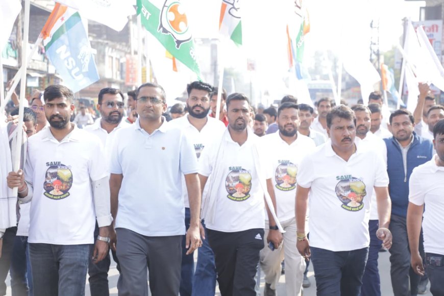 अरावली संरक्षण हेतु निंबाहेड़ा युवा कांग्रेस–NSUI की “अरावली बचाओ पदयात्रा”