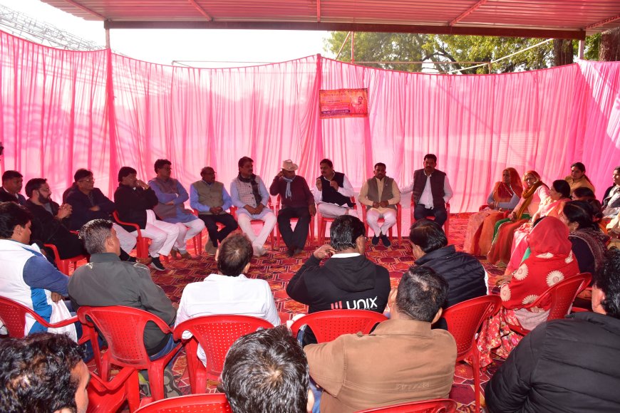 कथा आयोजन को लेकर रतन बाग में बैठक सम्पन्न