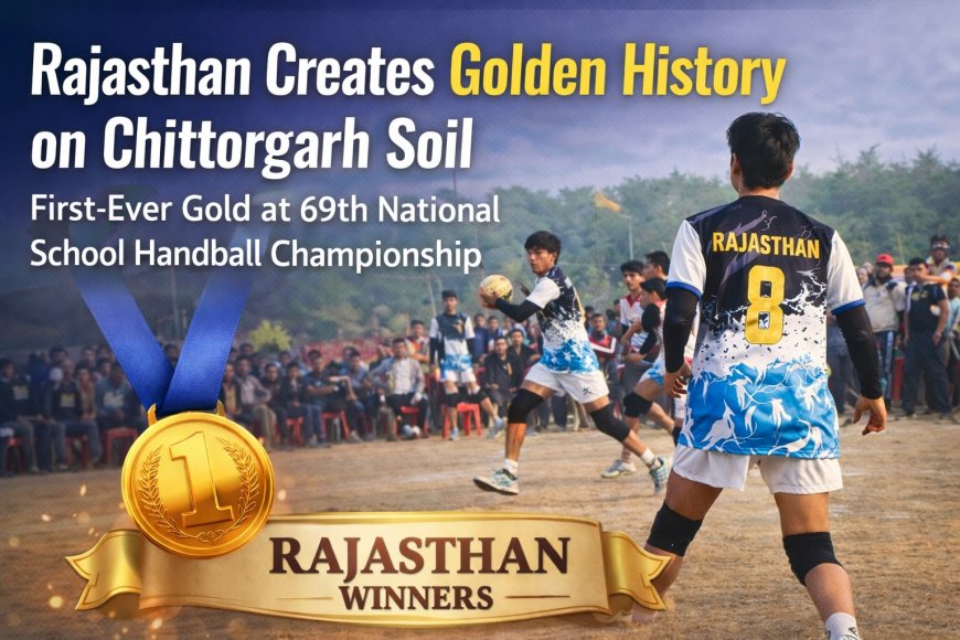 चित्तौड़ की धरती पर राजस्थान ने रचा स्वर्णिम इतिहास :  69वीं राष्ट्रीय विद्यालयी हैंडबॉल में पहली बार गोल्ड