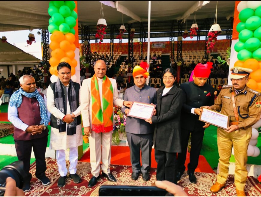 अमरप्रीत कौर का हुआ सम्मान राजस्थान में हासिल किया था प्रथम स्थान