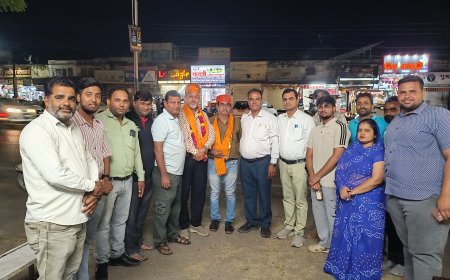 जीनगर समाज के राष्ट्रीय अध्यक्ष का चित्तौड़गढ़ में स्वागत