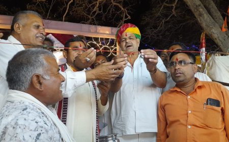 घाटा क्षेत्र में जूणजी बावजी तीन दिवसीय मेले का अतिथियों के हाथों हुआ शुभारंभ