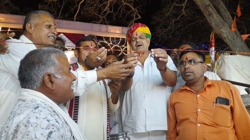 घाटा क्षेत्र में जूणजी बावजी तीन दिवसीय मेले का अतिथियों के हाथों हुआ शुभारंभ